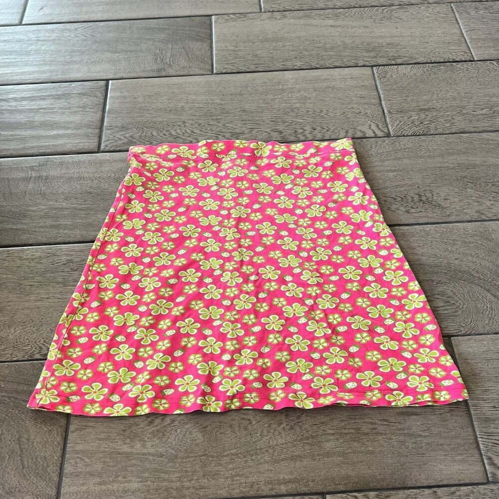 Lilly Pulitzer Ladybug Floral Skirt Psychedelic A Line Summer Size Small (106)